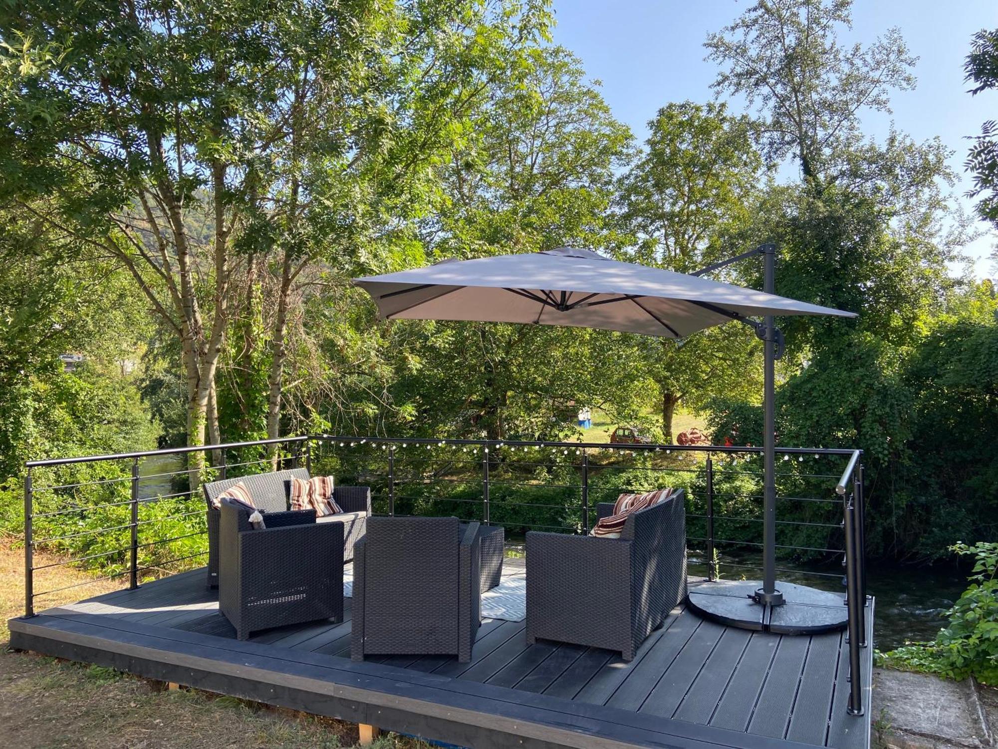 Private Riverside Villa With Breathtaking Views Axat Eksteriør bilde